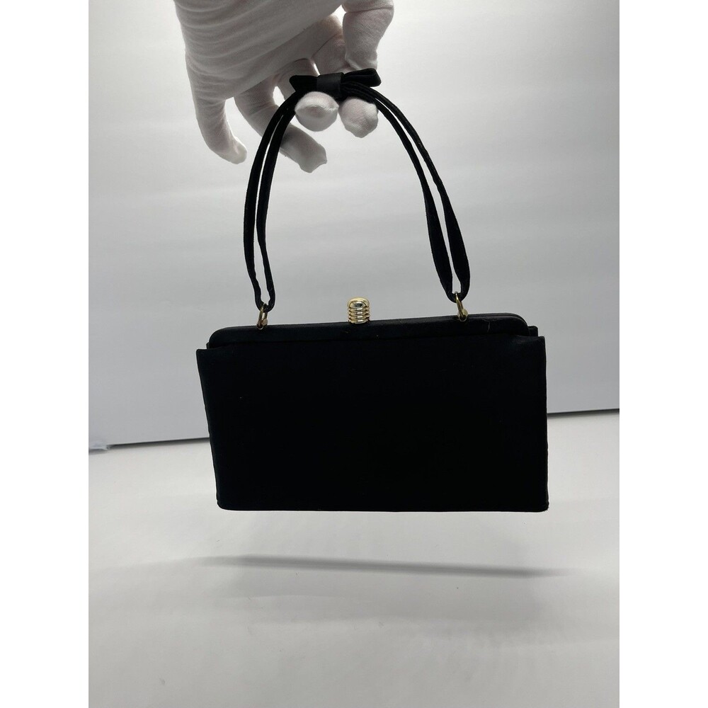 Vintage Ande' 1960's Hand Bag Purse Black beautiful stylish elegant